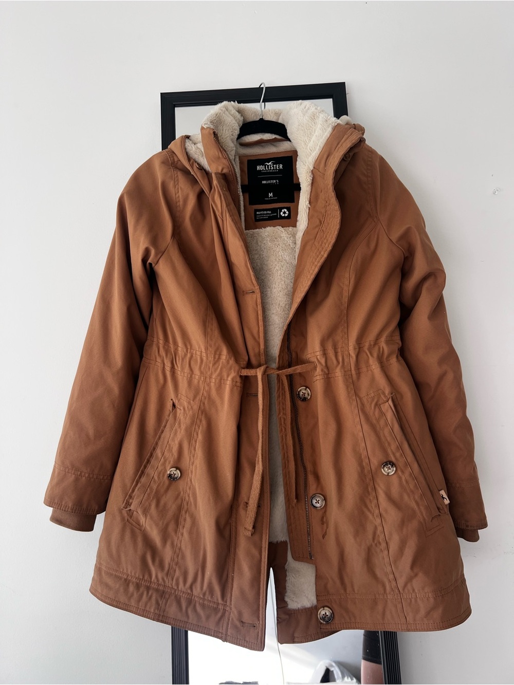 Hollister Women's Hooded Sherpa-Lined Parka - Brown